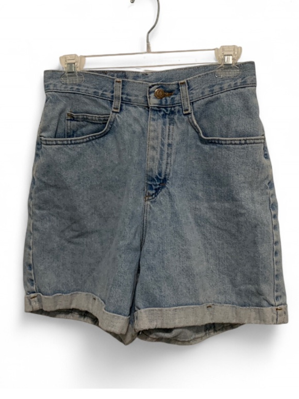 Vintage Riders High-Waist Cuffed Light Blue Denim Shorts